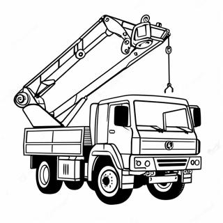 Crane Truck Coloring Page | Crane Truck coloring page
