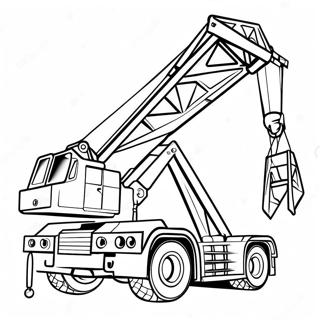 Construction Crane Truck Coloring Page | Crane Truck coloring page