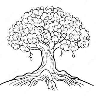 Cherry Blossom Tree in Japan Coloring Page | Japan coloring page