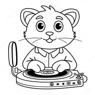 DJ Catnip Coloring Page | DJ Catnip coloring page