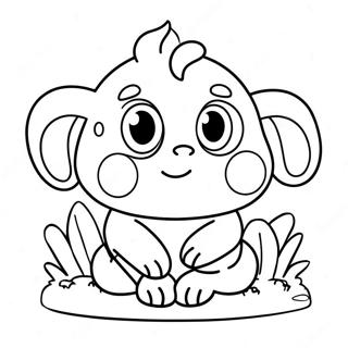 Cute Sunky Character Coloring Page | Sunky coloring page