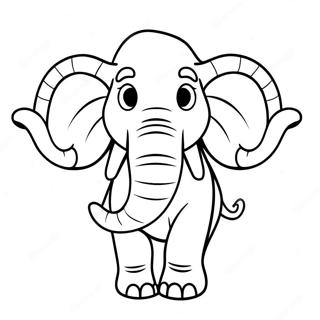 Manny the Mammoth Coloring Page | Ice Age 3 coloring page