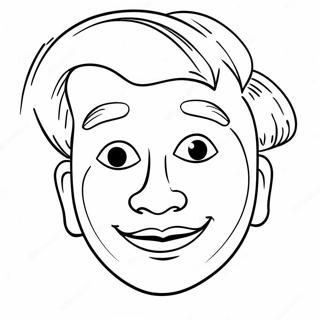 Funny Blank Face Template Coloring Page | Blank Face Template coloring page