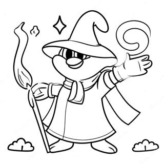Ralsei with Magical Powers Coloring Page | Deltarune coloring page