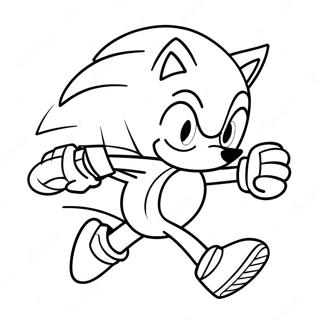 Sonic the Hedgehog Speeding Coloring Page | Team Sonic Racing coloring page