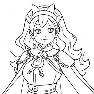 Mina Ashido in Hero Costume Coloring Page | Mina Ashido coloring page