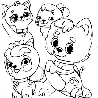 Paw Patrol Cat Pack Coloring Page | Paw Patrol Cat Pack coloring page