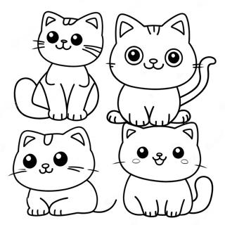 Cute Cat Pack Members Coloring Page | Paw Patrol Cat Pack coloring page