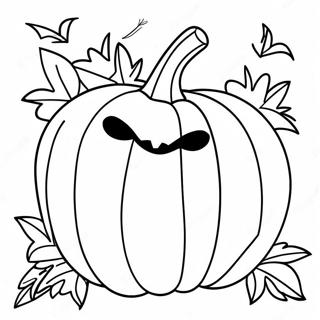 Easy Halloween Pumpkin Coloring Page | Easy Halloween coloring page