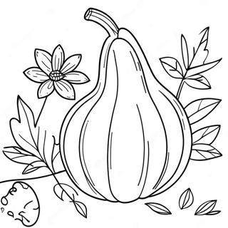 Gourd Coloring Page | Gourd coloring page