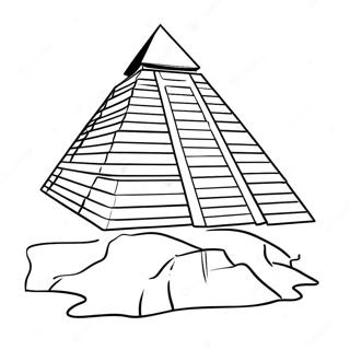 Mysterious Egyptian Pyramid Coloring Page | Ancient Civilizations coloring page