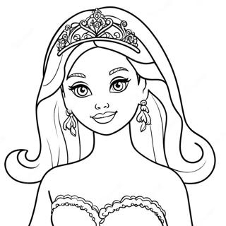 Barbie Princess Coloring Page | Barbie Princess coloring page