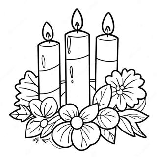 Advent Wreath Coloring Page | Advent Wreath coloring page