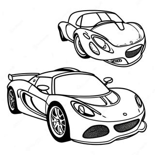 Sporty Lotus Car Coloring Page | Lotus Car coloring page