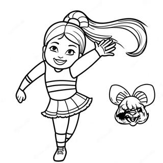 Utah Utes Cheerleader Coloring Page | Utah Utes coloring page