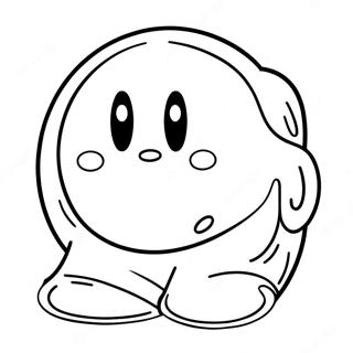Ice Kirby Coloring Page | Ice Kirby coloring page