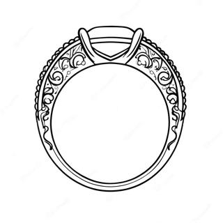 Simple Ring Coloring Page | Ring coloring page