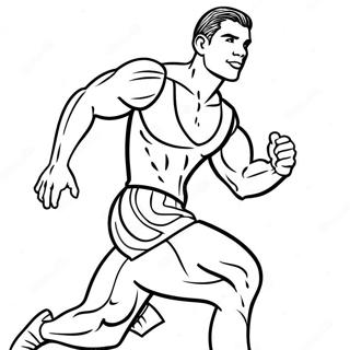 Under Armour Athlete Running Coloring Page | Under Armour coloring page