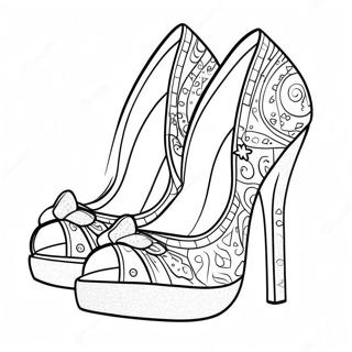 Zapatos De Niña Páginas para Colorear