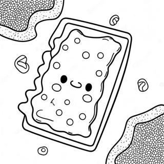 Colorful Pop Tart with Sprinkles Coloring Page | Pop Tart coloring page