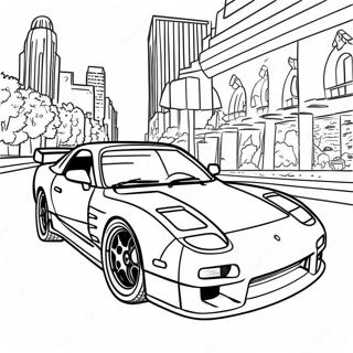 RX7 Sports Car Coloring Page | RX7 coloring page