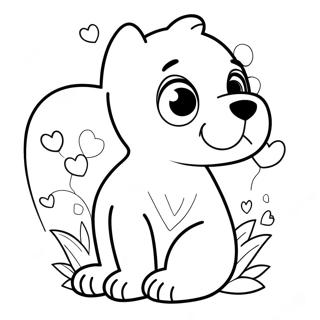 Cachorrinho Do Dia Dos Namorados Páginas para Colorir