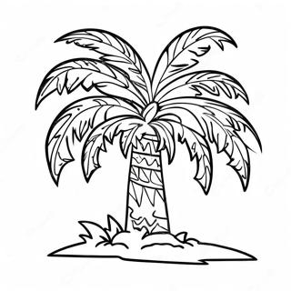 Festive Palm Tree with Ornaments Coloring Page | Tropical Christmas coloring page