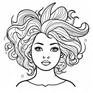 Crazy Hair Coloring Page | Crazy Hair coloring page
