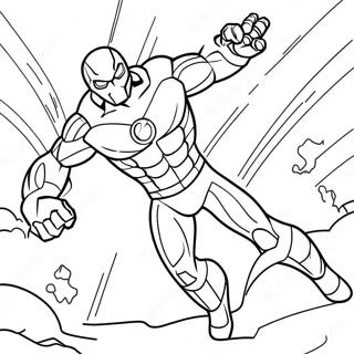 Max Steel Dynamic Battle Scene Coloring Page | Max Steel coloring page