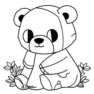 Minecraft Panda Coloring Page | Minecraft Panda coloring page