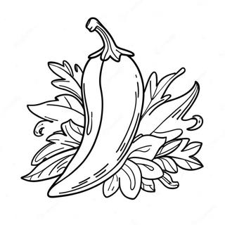 Chili Pepper Coloring Page | Chili coloring page
