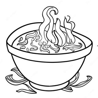 Spicy Chili Bowl Coloring Page | Chili coloring page