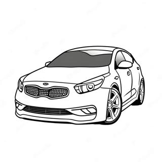 Kia Sporty Car Coloring Page | Kia coloring page