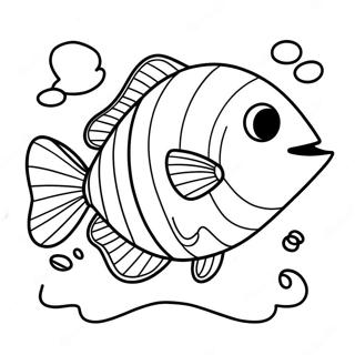 Happy Fortnite Fishy Swimming Coloring Page | Fortnite Fishy coloring page