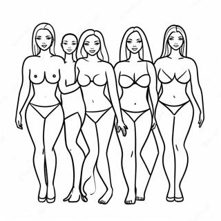 Diverse Body Shapes Coloring Page | Body Positivity coloring page