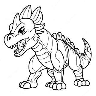Fierce Scorpius Rex Roaring Coloring Page | Scorpius Rex coloring page