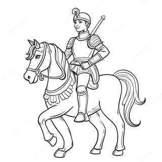 Charming Prince in Shining Armor Coloring Page | Prince Charming coloring page