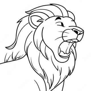 Alex the Lion Roaring Coloring Page | Alex the Lion coloring page
