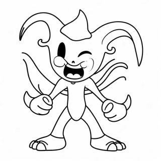 Ink Demon Bendy Coloring Page | Ink Demon Bendy coloring page