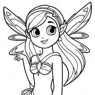 Winx Club Musa Färgläggningssida | Winx Club Musa målarbild
