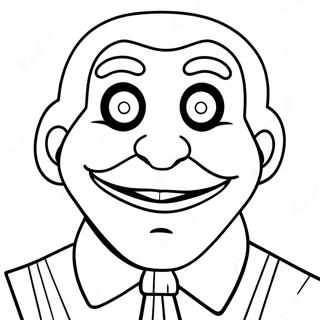 Creepy Billy the Puppet Coloring Page | Billy the Puppet coloring page