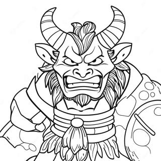 Oni Coloring Page | Oni coloring page