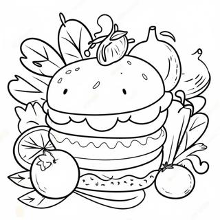 Vegan Food Coloring Page | Vegan coloring page