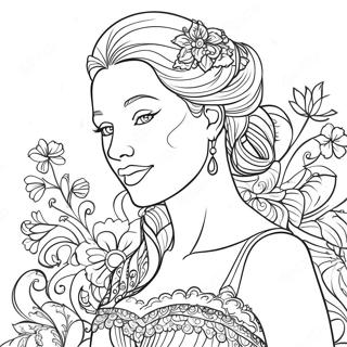 Elegant Grace Coloring Page | Grace coloring page