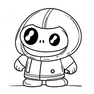 Among Us Dead Character Coloring Page | Among Us Dead coloring page