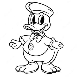 Donald Duck Halloween Costume Coloring Page | Donald Duck Halloween coloring page