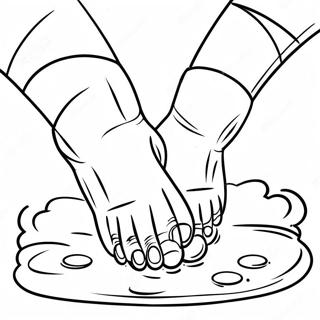 Foot Washing Craft Coloring Page | Foot Washing Craft coloring page
