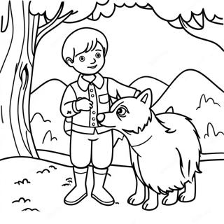 Peter and the Wolf Coloring Page | Peter and the Wolf coloring page