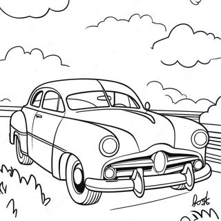 Doc Hudson Classic Car Coloring Page | Doc Hudson coloring page