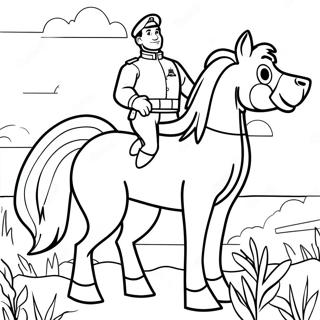 Duke in a Brave Adventure Coloring Page | Duke coloring page